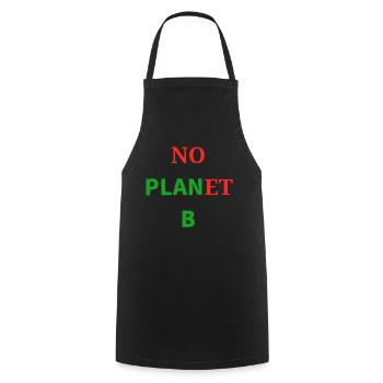 No Plan(et) B  - Kochschürze - Schwarz - Vorne - AI Model Male 185 dark (185cm)
