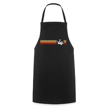 Retro Angeln Grafik mit einer Spinnrolle Design - Kochschürze - Schwarz - Vorne - AI Model Male 185 dark (185cm)