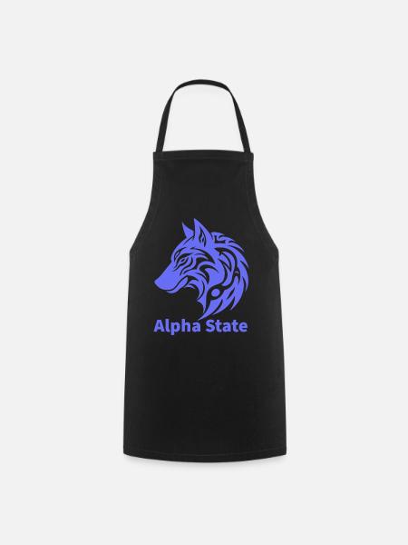 Alpha State Wolf-Emblem - Kochschürze - Schwarz
