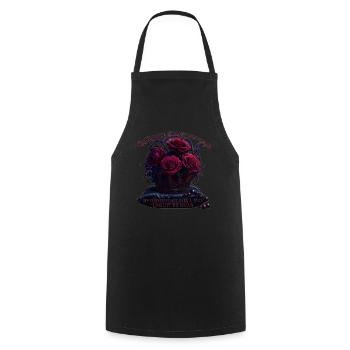 Dark Romance Bookish Merch - Spicy Villain - Kochschürze - Schwarz - Vorne - AI Model Male 185 dark (185cm)