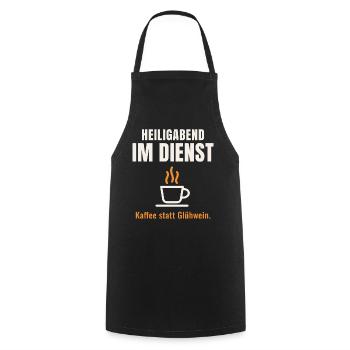 Heiligabend im Dienst - Kochschürze - Schwarz - Vorne - AI Model Male 185 dark (185cm)