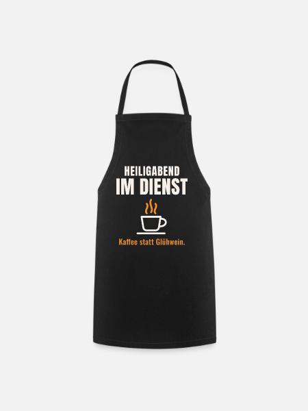 Heiligabend im Dienst - Kochschürze - Schwarz