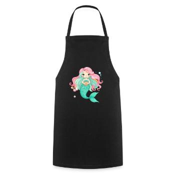 Kawaii Meerjungfrau Rosa Haare Süßes Kinder Shirt - Kochschürze - Schwarz - Vorne - AI Model Male 185 dark (185cm)