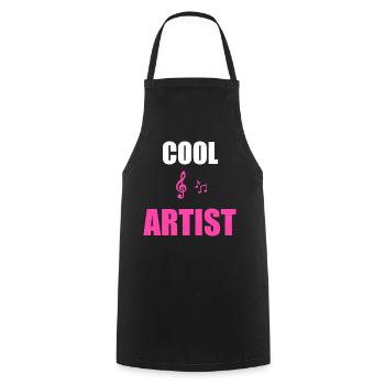 Cooler Künstler-Musik-Tee - Kochschürze - Schwarz - Vorne - AI Model Male 185 dark (185cm)