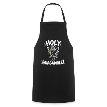 Holy Guacamole – Lustige und skurrile Engels-Avocado - Kochschürze - Schwarz - Vorne - AI Model Male 185 dark (185cm)