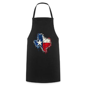 Texas Spray Flag Splash - Kochschürze - Schwarz - Vorne - AI Model Male 185 dark (185cm)