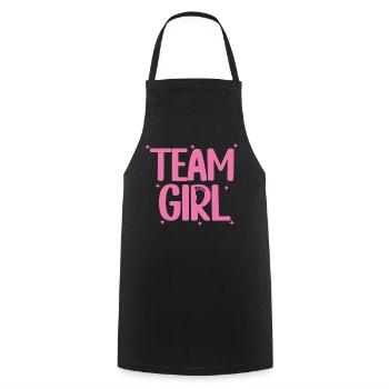 Team Girl Pink Geschlechterenthüllungsparty Matching Familie - Kochschürze - Schwarz - Vorne - AI Model Male 185 dark (185cm)