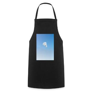 Federball im blauen Himmel Badminton - Kochschürze - Schwarz - Vorne - AI Model Male 185 dark (185cm)