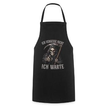 Gothic Schwarzer Humor Sensenmann Horror Düster - Kochschürze - Schwarz - Vorne - AI Model Male 185 dark (185cm)