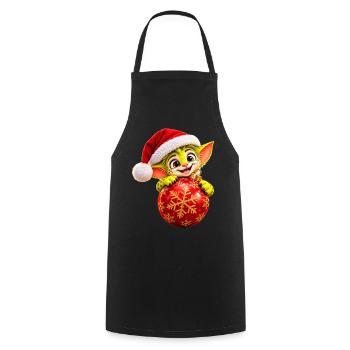 Weihnachts-Wenuma  - Kochschürze - Schwarz - Vorne - AI Model Male 185 dark (185cm)