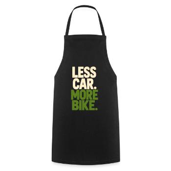 Less Car More Bike – Fahrrad Statement - Kochschürze - Schwarz - Vorne - AI Model Male 185 dark (185cm)