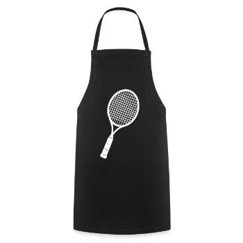 Badminton Schläger Geschenk Badmintonspieler - Kochschürze - Schwarz - Vorne - AI Model Male 185 dark (185cm)