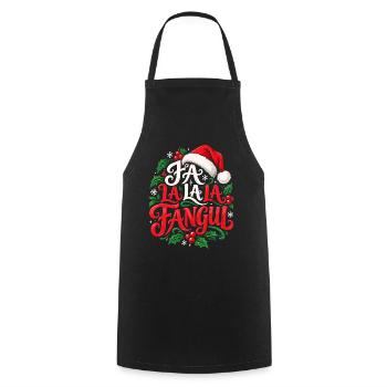 Fa La La La La Weihnachtszauber - Kochschürze - Schwarz - Vorne - AI Model Male 185 dark (185cm)