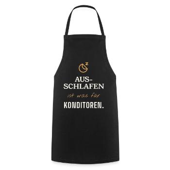 Aus-Schlafen für Konditoreien - Kochschürze - Schwarz - Vorne - AI Model Male 185 dark (185cm)