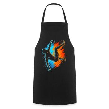 Klettern Berge Kletterer Bouldern Kinder Herren - Kochschürze - Schwarz - Vorne - AI Model Male 185 dark (185cm)