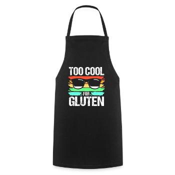 Glutenfrei - Kochschürze - Schwarz - Vorne - AI Model Male 185 dark (185cm)