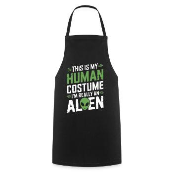 Menschenkostüm, Halloween-alien-thema Fantasievoll - Kochschürze - Schwarz - Vorne - AI Model Male 185 dark (185cm)