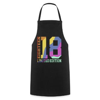 18. Geburtstag Geschenk Regenbogen - Kochschürze - Schwarz - Vorne - AI Model Male 185 dark (185cm)