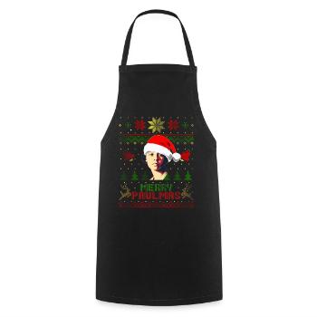 Alice Paul Merry Paulmas - Kochschürze - Schwarz - Vorne - AI Model Male 185 dark (185cm)
