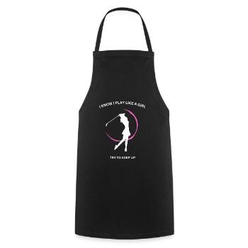 Golf wie ein Mädchen - Kochschürze - Schwarz - Vorne - AI Model Male 185 dark (185cm)