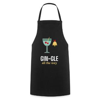 Gin-gle All the Way lustiger Gin-Weihnachtspullover - Kochschürze - Schwarz - Vorne - AI Model Male 185 dark (185cm)