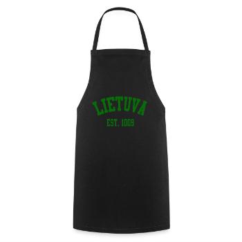 Lietuva Vintage Est.1009 - Kochschürze - Schwarz - Vorne - AI Model Male 185 dark (185cm)