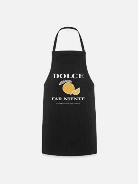 Dolce Far Niente – Zitrone & Lebensfreude - Kochschürze - Schwarz