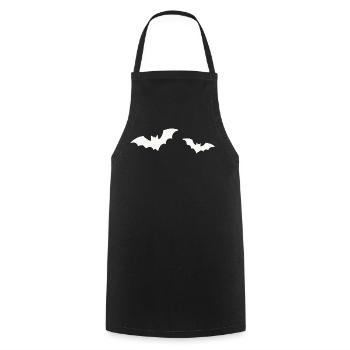 Fledermaus Nacht Silhouette - Kochschürze - Schwarz - Vorne - AI Model Male 185 dark (185cm)