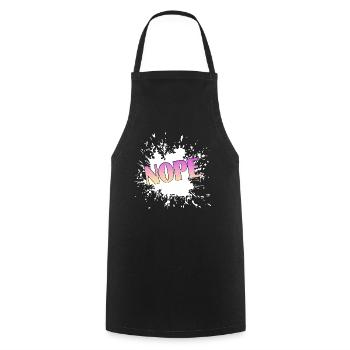 Nope Splash  - Kochschürze - Schwarz - Vorne - AI Model Male 185 dark (185cm)