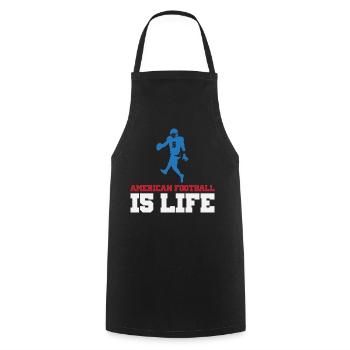 American Football ist Life Silhouette - Kochschürze - Schwarz - Vorne - AI Model Male 185 dark (185cm)