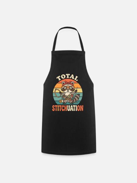 Total Stitchuation Funny Stitchlepoint - Kochschürze - Schwarz