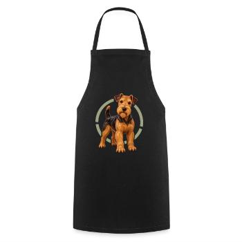 Welsh Terrier - Kochschürze - Schwarz - Vorne - AI Model Male 185 dark (185cm)