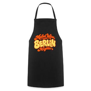 Glühwein und Berliner Nächte Winter Berlin - Kochschürze - Schwarz - Vorne - AI Model Male 185 dark (185cm)