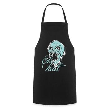 Skelett Eiskalt Blau - Kochschürze - Schwarz - Vorne - AI Model Male 185 dark (185cm)