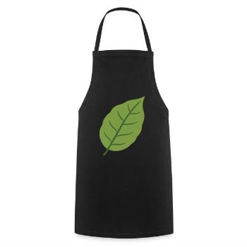 Buchenblatt Pflanze Geschenkidee Illustration - Kochschürze - Schwarz - Vorne - AI Model Male 185 dark (185cm)