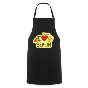Ich liebe Berlin - Kochschürze - Schwarz - Vorne - AI Model Male 185 dark (185cm)
