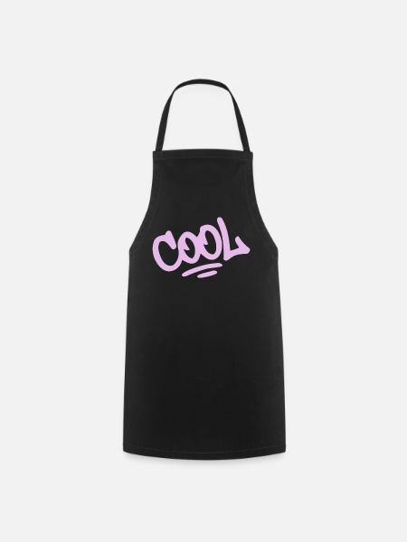COOL Graffiti Pastellrosa - Kochschürze - Schwarz