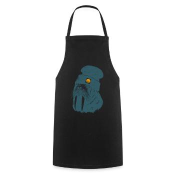 Walross Meer Küstenkind Outdoor - Kochschürze - Schwarz - Vorne - AI Model Male 185 dark (185cm)