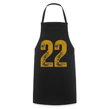 22 - Kochschürze - Schwarz - Vorne - AI Model Male 185 dark (185cm)