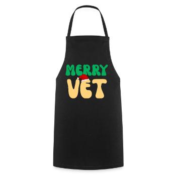Süßes frohes Vet-Weihnachten Tierarzt-Techniker-Pullover Feiertag G - Kochschürze - Schwarz - Vorne - AI Model Male 185 dark (185cm)