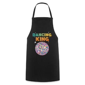 Dancing King Discokugel Vintage Geburtstag Party - Kochschürze - Schwarz - Vorne - AI Model Male 185 dark (185cm)