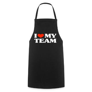 Team Teamwork Spruch - Kochschürze - Schwarz - Vorne - AI Model Male 185 dark (185cm)
