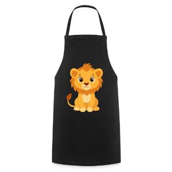 Süßes Löwenbaby - Kochschürze - Schwarz - Vorne - AI Model Male 185 dark (185cm)
