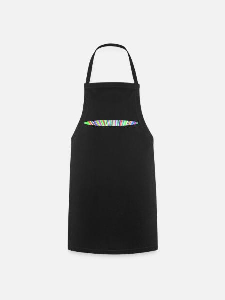 Regenbogen-Oval-Design - Kochschürze - Schwarz