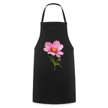 Pink Flower Nahaufnahme - Kochschürze - Schwarz - Vorne - AI Model Male 185 dark (185cm)