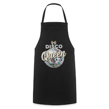 Disco Queen Discokugel Vintage Geburtstag Party - Kochschürze - Schwarz - Vorne - AI Model Male 185 dark (185cm)