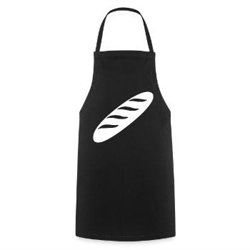 Humor French Baguette – Lustiges Frankreich-Geschenk - Kochschürze - Schwarz - Vorne - AI Model Male 185 dark (185cm)