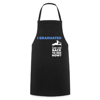 I Graduated Can I Go Back To Bed Abschluss - Kochschürze - Schwarz - Vorne - AI Model Male 185 dark (185cm)