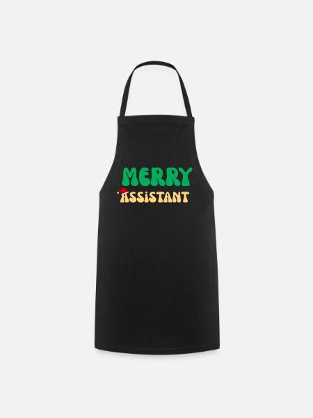 Frohe Assistenten-Weihnachten Virtuelles PA-Büro-Geschenk - Kochschürze - Schwarz