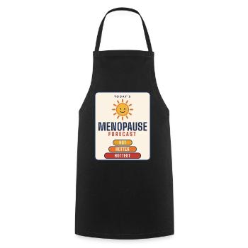 Wechseljahresvorhersage lustiges Hitzewallungsgeschenk - Kochschürze - Schwarz - Vorne - AI Model Male 185 dark (185cm)